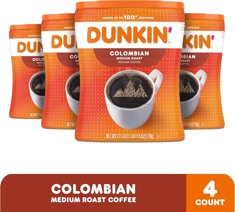 Dunkin' 100% Colombian Medium Roast Ground Coffee - Pack of 4 - Image 2